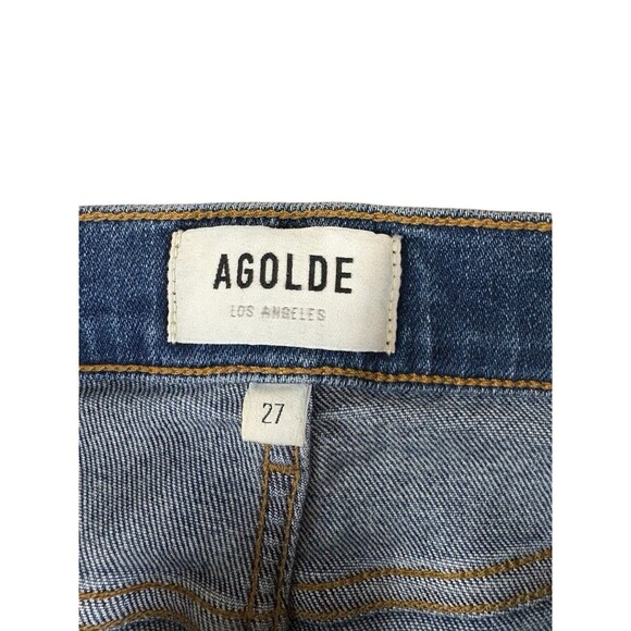 Agolde Jeans Women's Sophie Distressed Skinny Jeans Size 27 Mid Rise Stretch - Picture 3 of 13